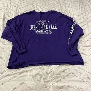 Deep Creek Lake Purple Long Sleeve Shirt